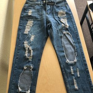 Boyfriend style Ripped jeans